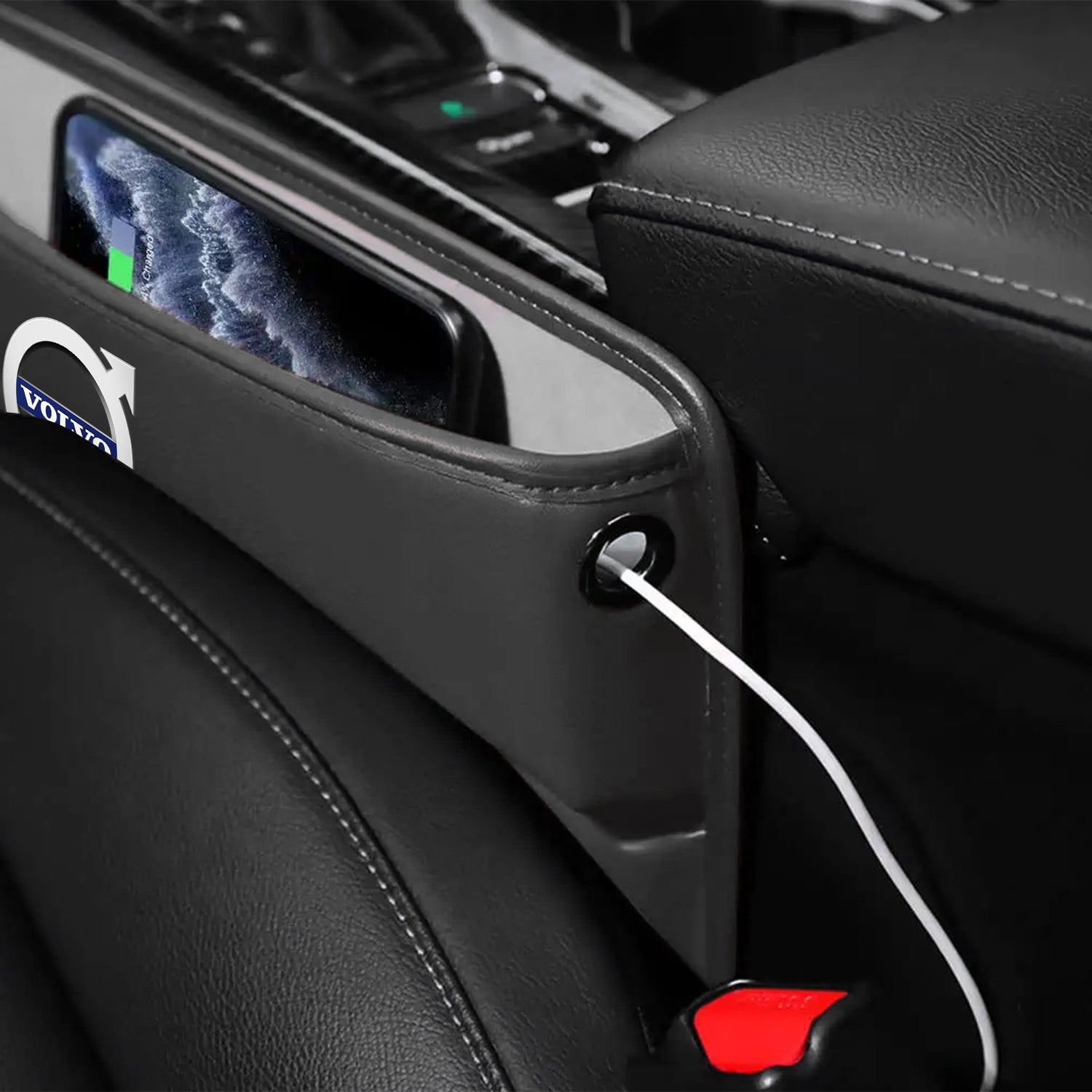 Car Seat Gap Filler Organizer, Custom For Your Cars, Multifunctional PU Leather Console Side Pocket Organizer for Cellphones, Cards, Wallets, Keys