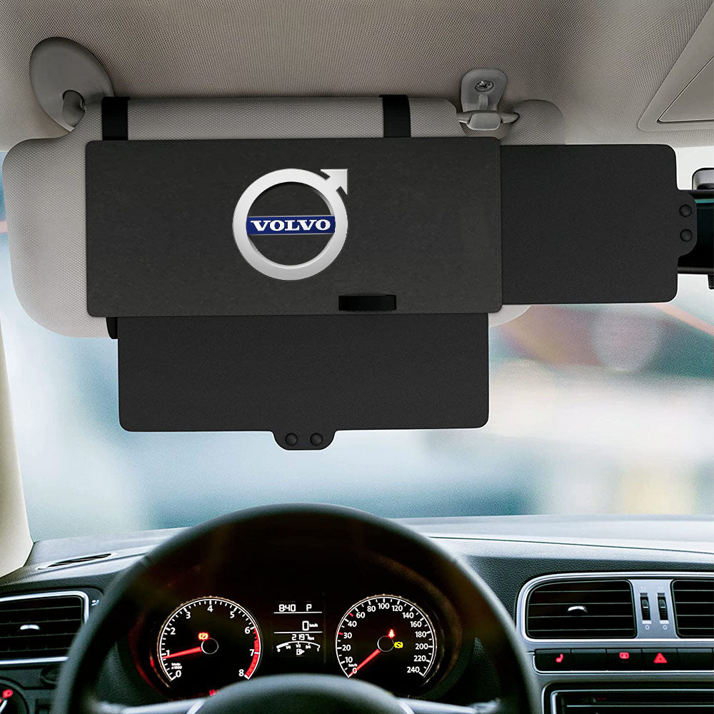 Polarized Sun Visor Sunshade Extender for Car with Polycarbonate Lens, Custom For Your Cars, Anti-Glare Car Sun Visor Protects from Sun Glare, Snow Blindness, UV Rays, Universal for Cars, SUVs MY13999 - Delicate Leather