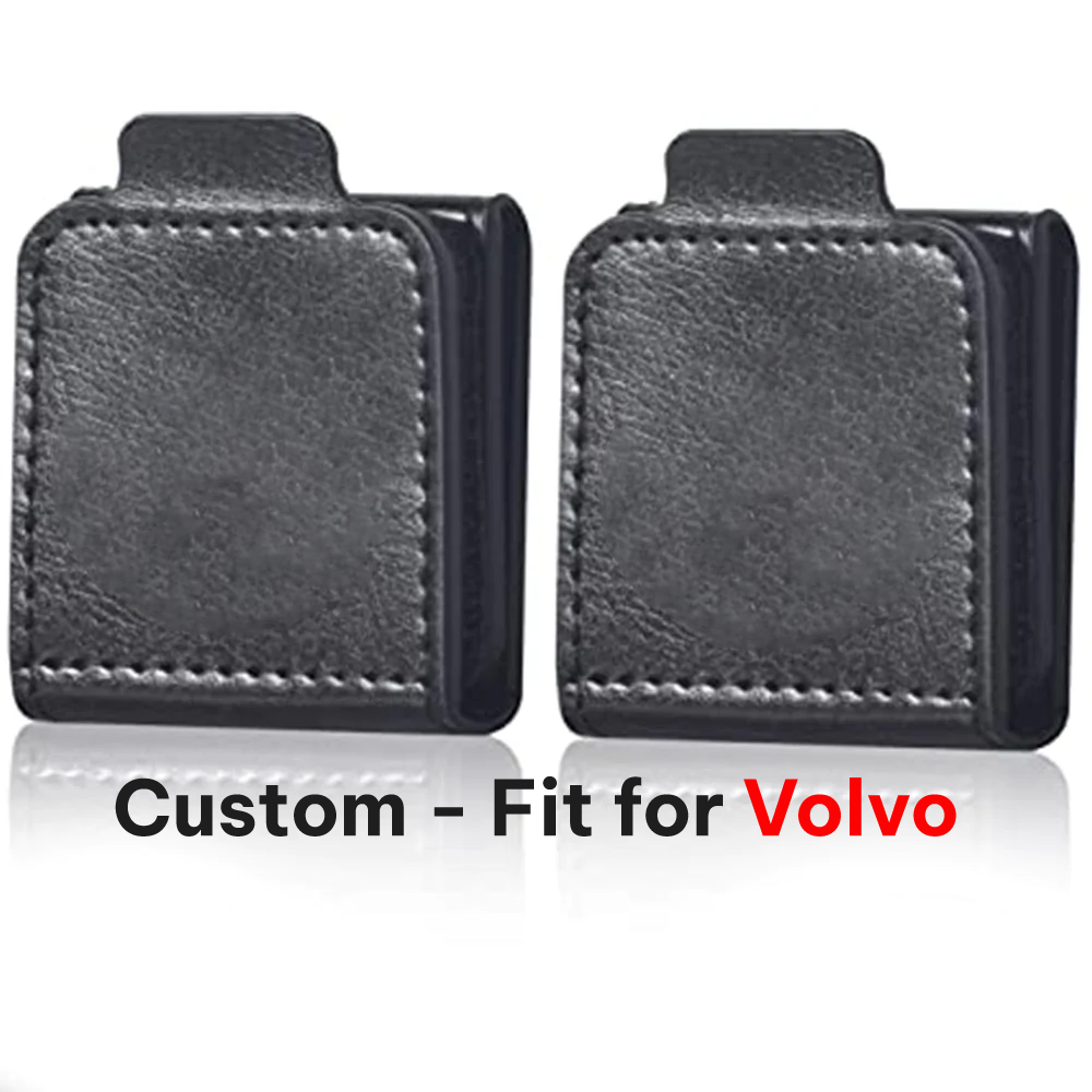 Seatbelt Adjuster, Custom-Fit For Volvo, Seat Belt Clip For Adults, Universal Comfort Shoulder Neck Strap Positioner Locking Clip Protector, Set of 2 DLOV246 - Delicate Leather