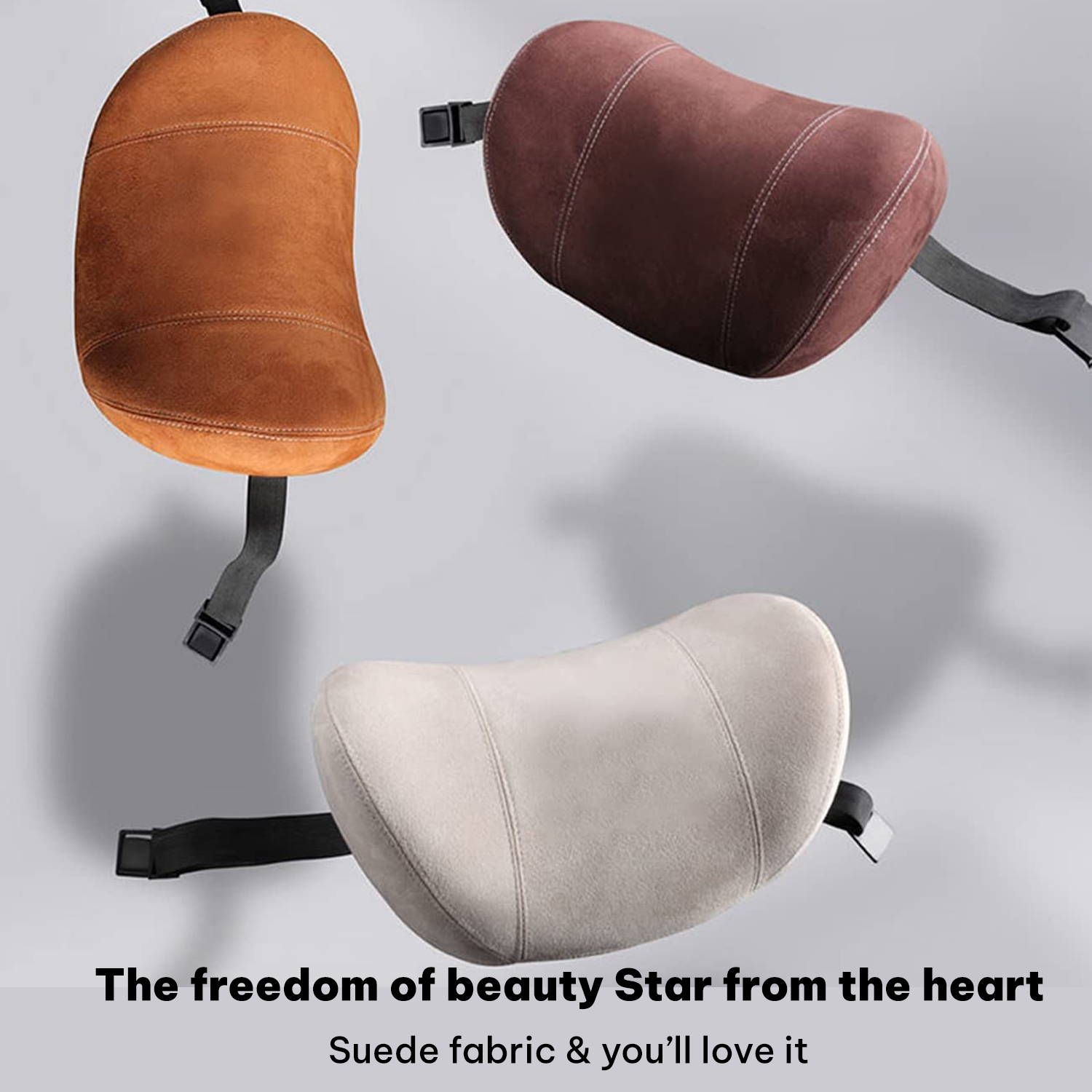 Car Headrest (2 PCS), Custom-Fit For Volvo, Update Version Premium Memory Foam Car Neck Pillow DLOV227 - Delicate Leather