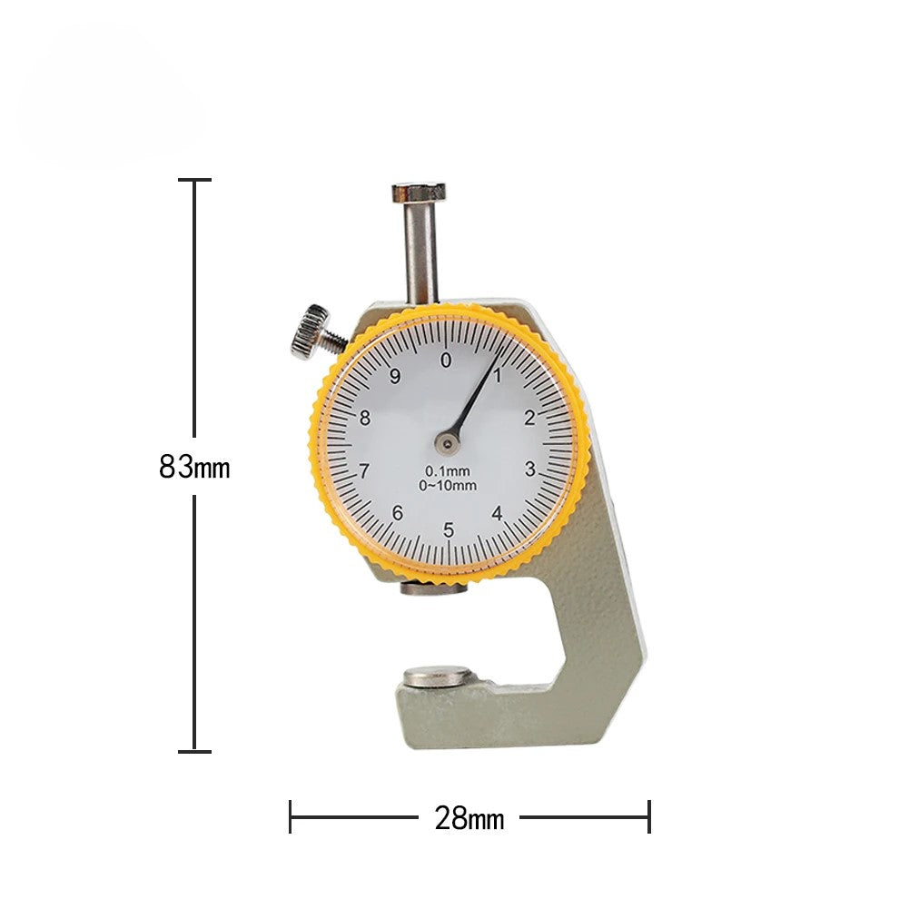 Leather Thickness Gauge Measuring Tools 0-10mm/0.1mm Dial Paper Meter Tester for Hollow Pipe or Circular Tube Caliper - Delicate Leather
