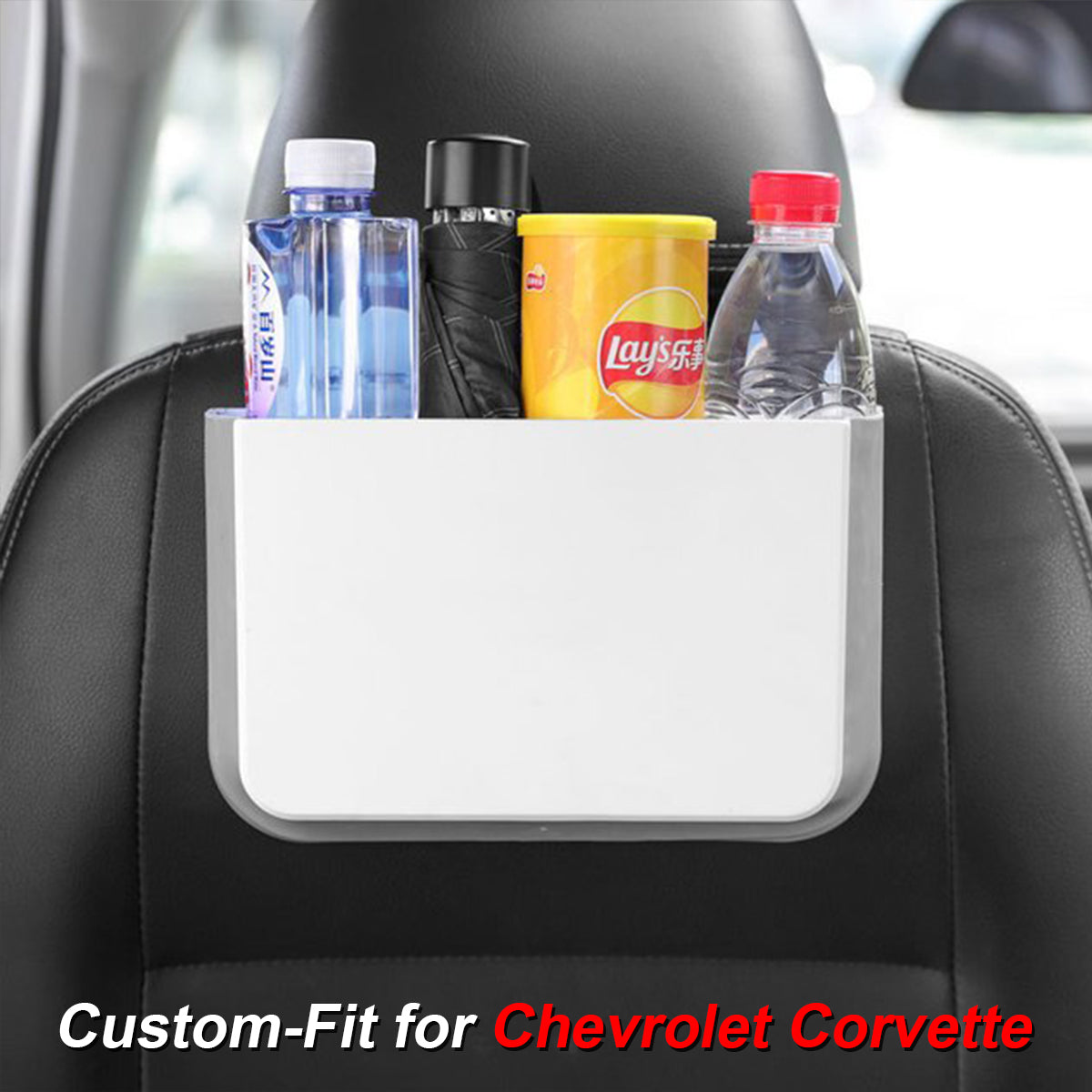 Hanging Waterproof Car Trash can-Foldable, Custom-Fit For Car, Waterproof, Equipped with Cup Holders and Trays DLCC251