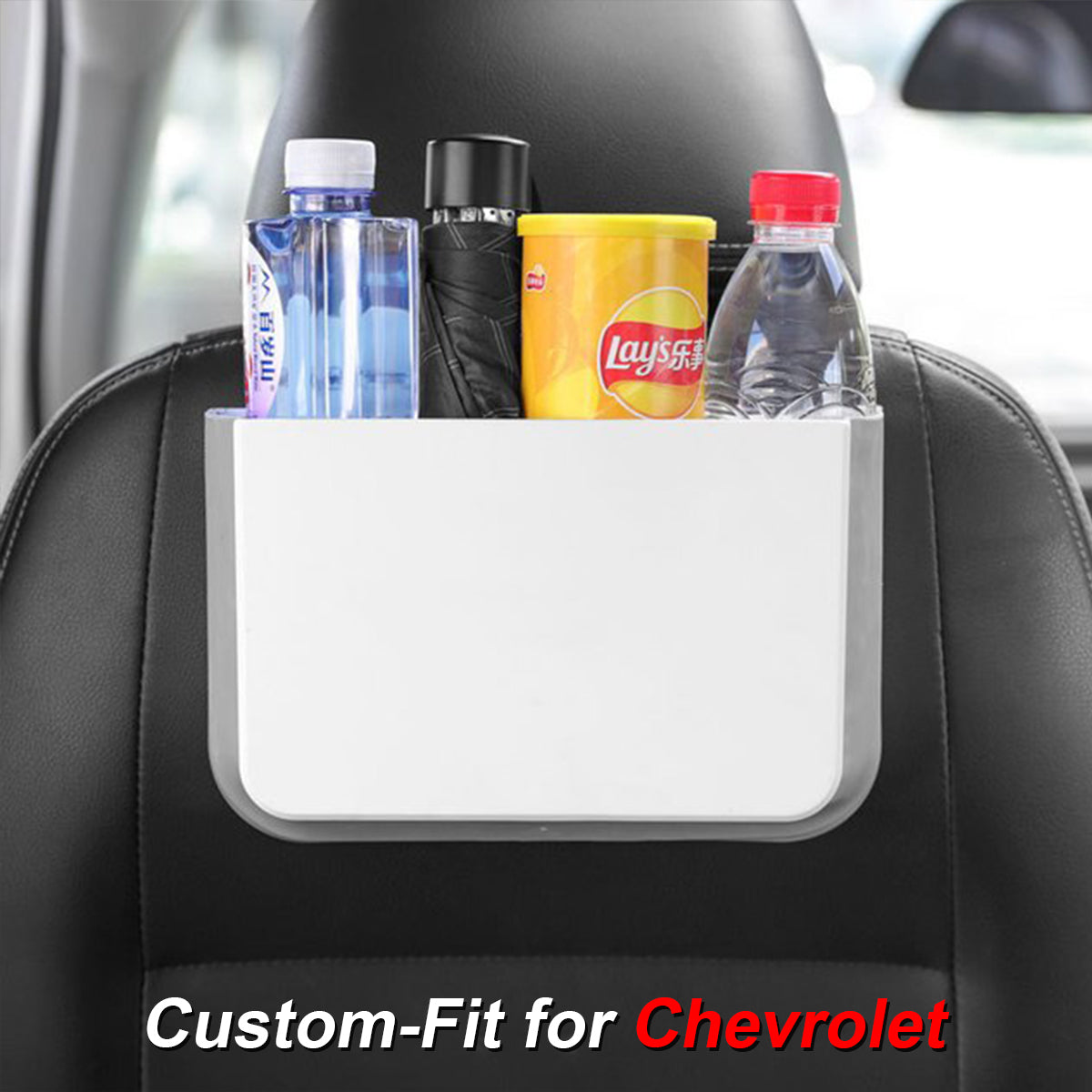 Hanging Waterproof Car Trash can-Foldable, Custom-Fit For Car, Waterproof, Equipped with Cup Holders and Trays DLCH251