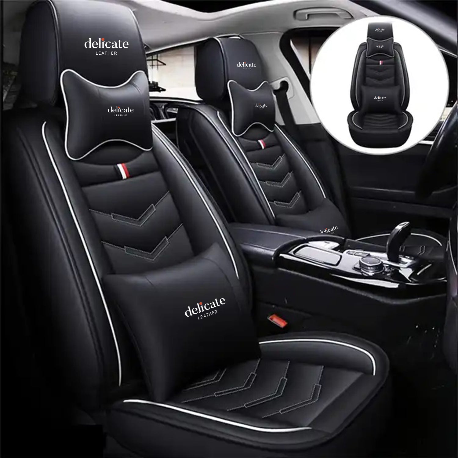 Delicate Leather Car Seat Cover Hot Selling Luxury Durable Comfortable Full Leather Car Seat Cover For All Kinds Of Car Seat Cover - Delicate Leather