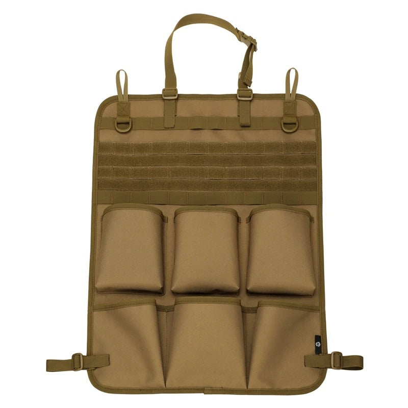Car Organizer Seat Back Storage Bag - Multifunction Tactical Camo Hanging Bags, Interior Accessories - Delicate Leather