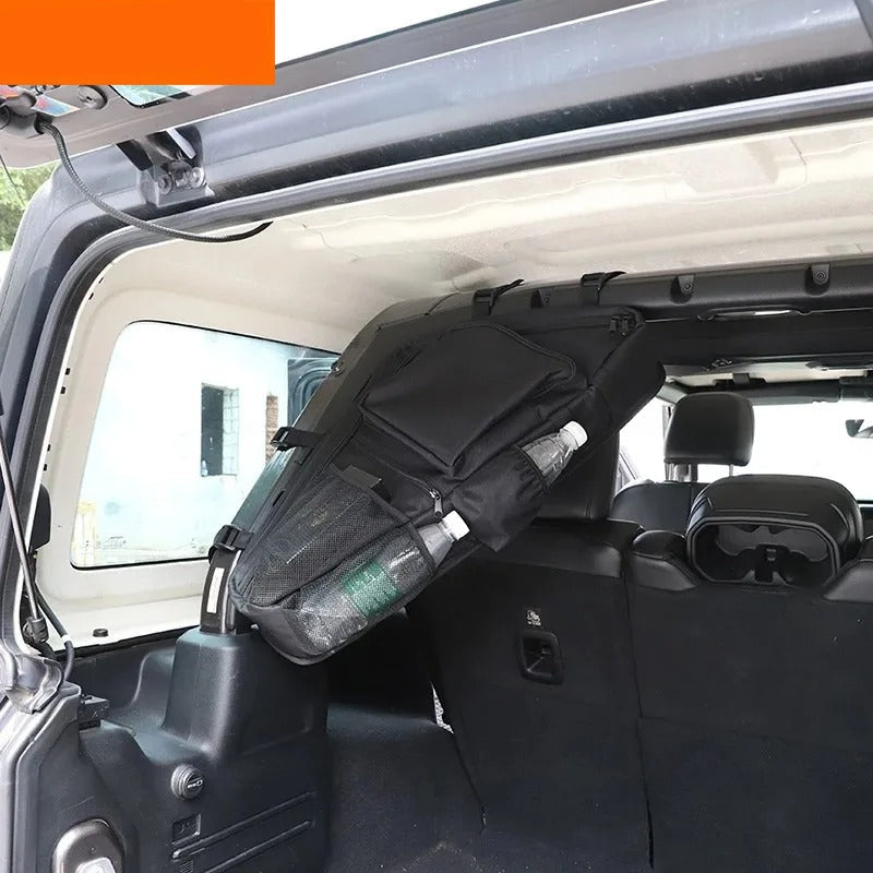 Car Trunk Side Storage Bag – Roll Bar Tool Organizer with Multi-Pocket Design