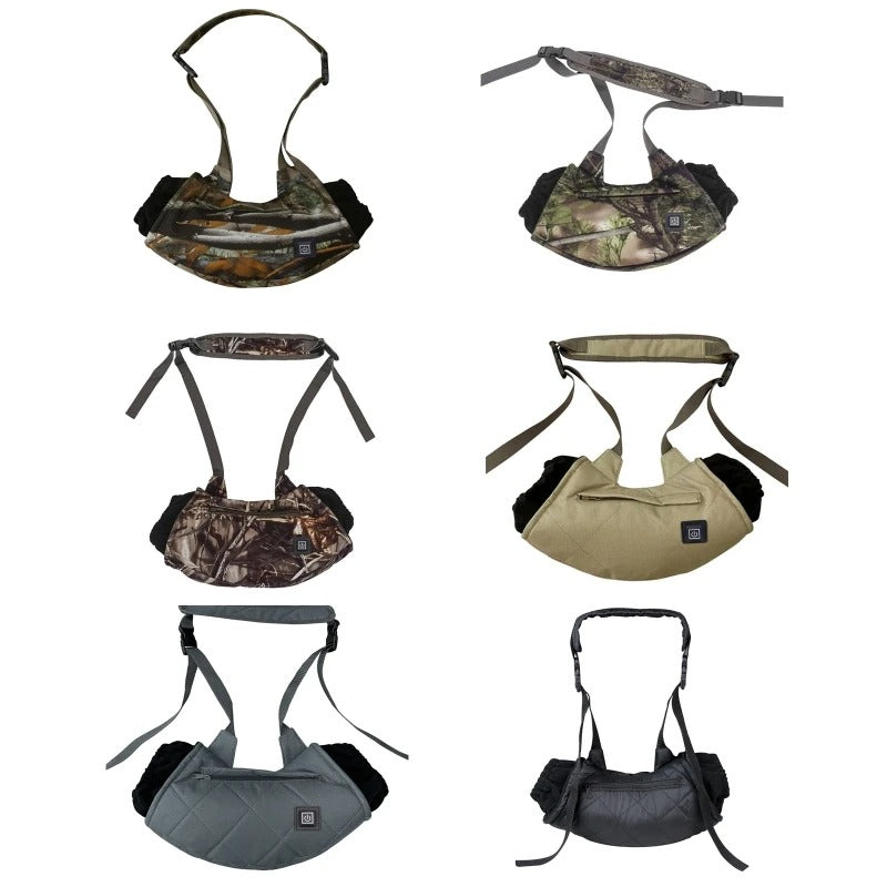 Electric Heated Pad Hand Warmer Bag, Heating Glove for Outdoor Camping with 3 Levels Heat Setting, USB Hand Warmer Heater - Delicate Leather