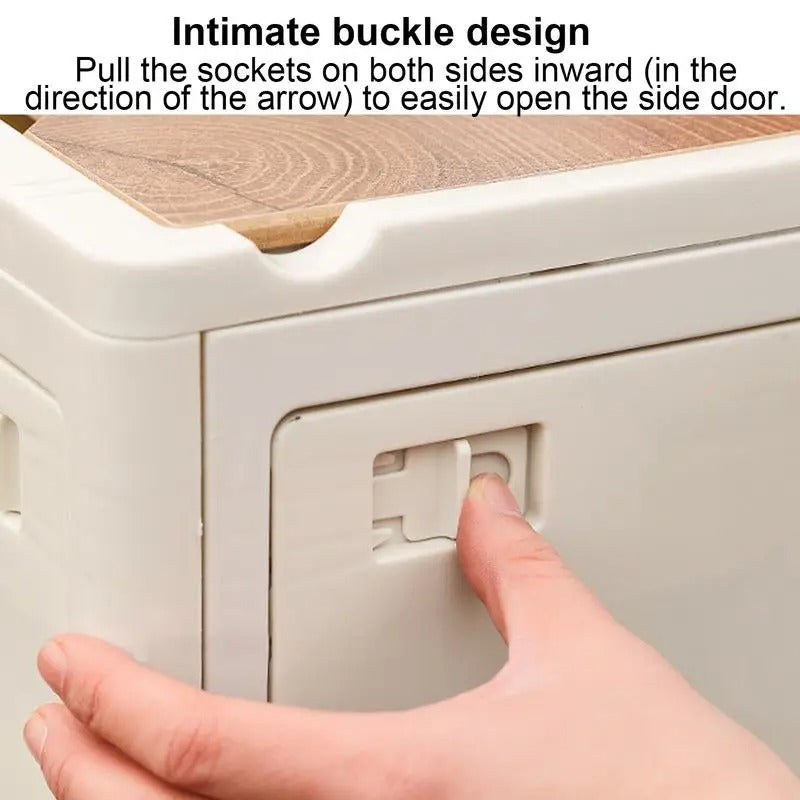 Outdoor Camping Folding Storage Box Large Capacity Vehicle Organizer for Road Trips, Hiking, and Picnics – Durable and Collapsible Tool Storage Solution - Delicate Leather