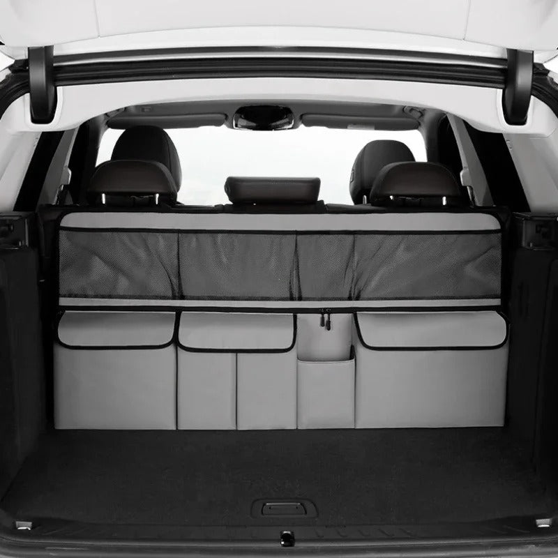Foldable Car Trunk Organizer – Universal Hanging Storage Bag with Multi-Pocket Design, Oxford Cloth - Delicate Leather
