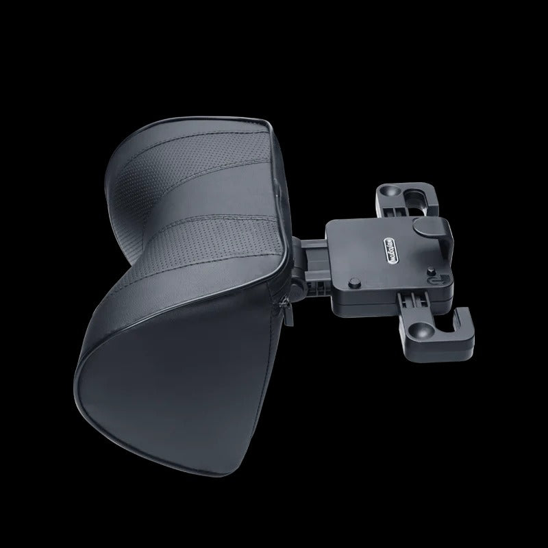 Multi-Functional Car Headrest Pillow Memory Foam Car Neck Pillow, Support Cervical Vertebrae and Head, Soft Velvet, Adjustable Height - Delicate Leather