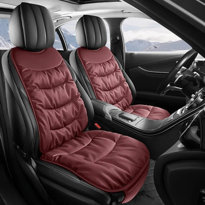 Nappa Leather Car Front Seat Cover – Universal Fit Breathable Protector Cushion for All Seasons - Delicate Leather