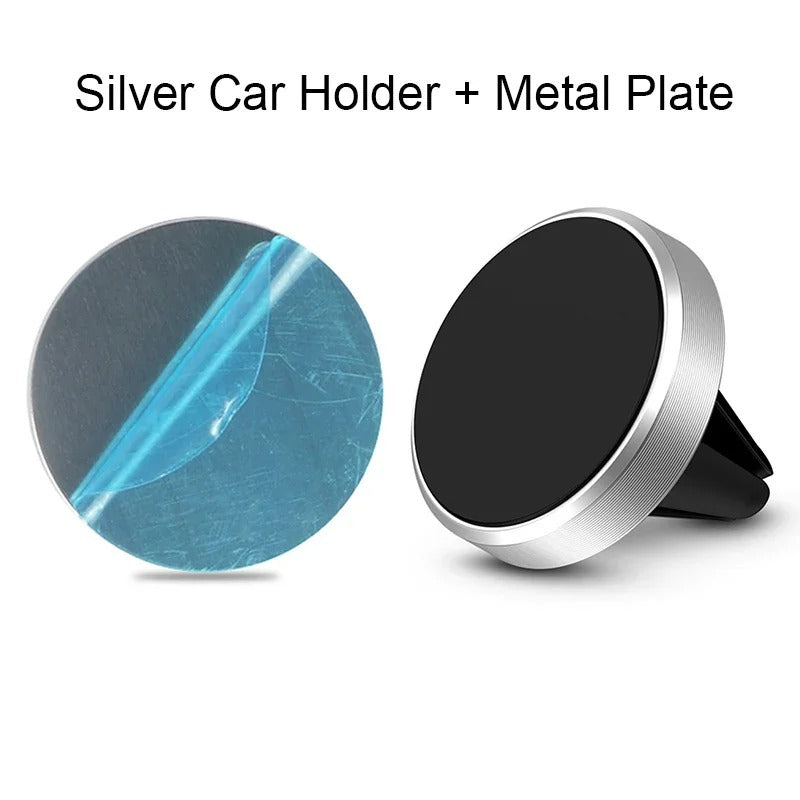 Magnetic Phone Holder for Car - Universal Stand - Delicate Leather