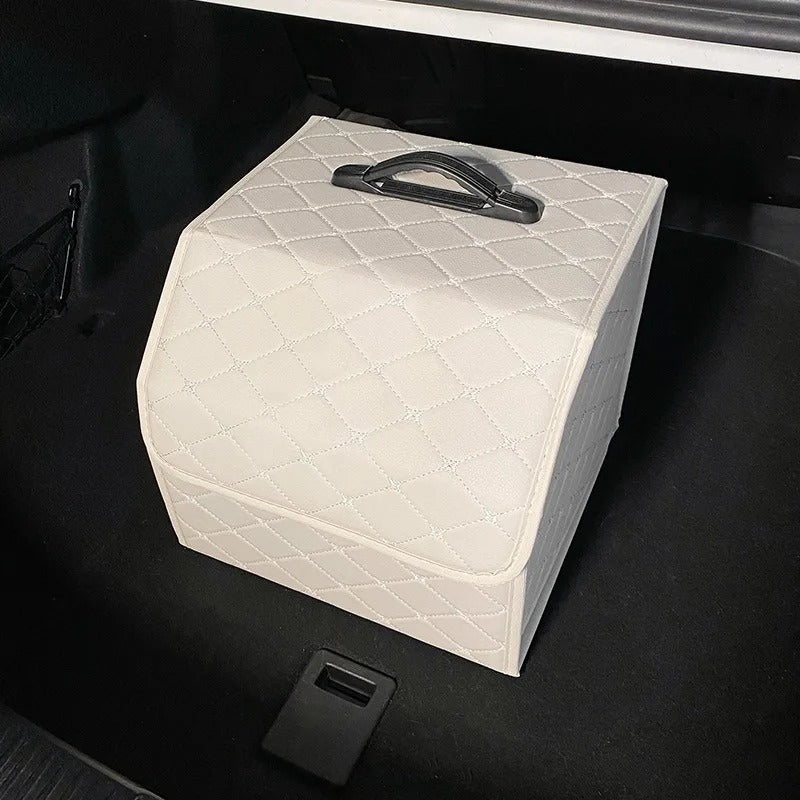 Cute Car Trunk Organizer for Women – Foldable, Versatile & Stylish Storage Solution, Gift For Mother's Day 2025 - Delicate Leather