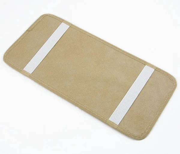 Auto Car Sun Visor Non-woven Organizer Storage Bag - Card Clip Holder Multifunctional CD Pen Sunglasses Stowing Tidying - Delicate Leather