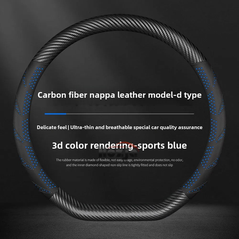Universal Car Steering Wheel Cover – Anti-Slip, Protective Handle Cover, Compatible with Renault Models - Delicate Leather