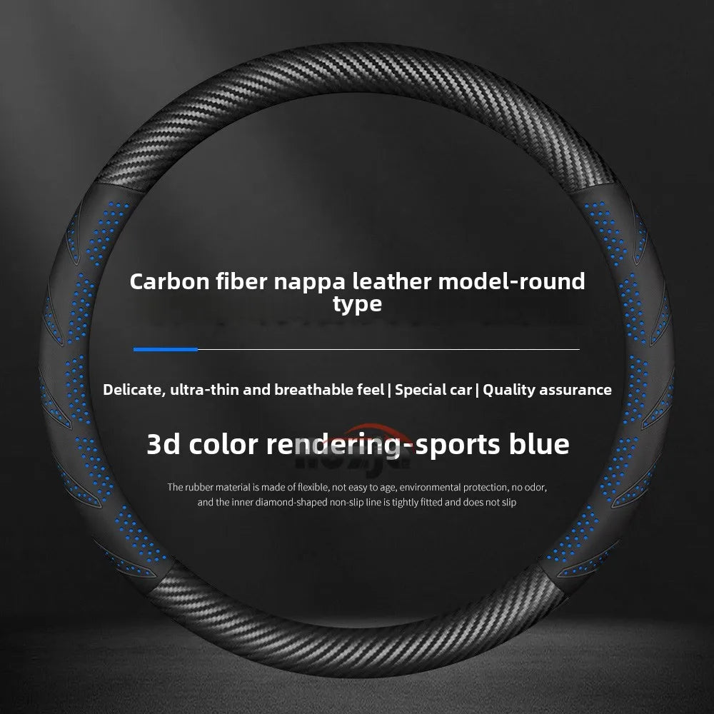 Universal Car Steering Wheel Cover – Anti-Slip, Protective Handle Cover, Compatible with Renault Models - Delicate Leather