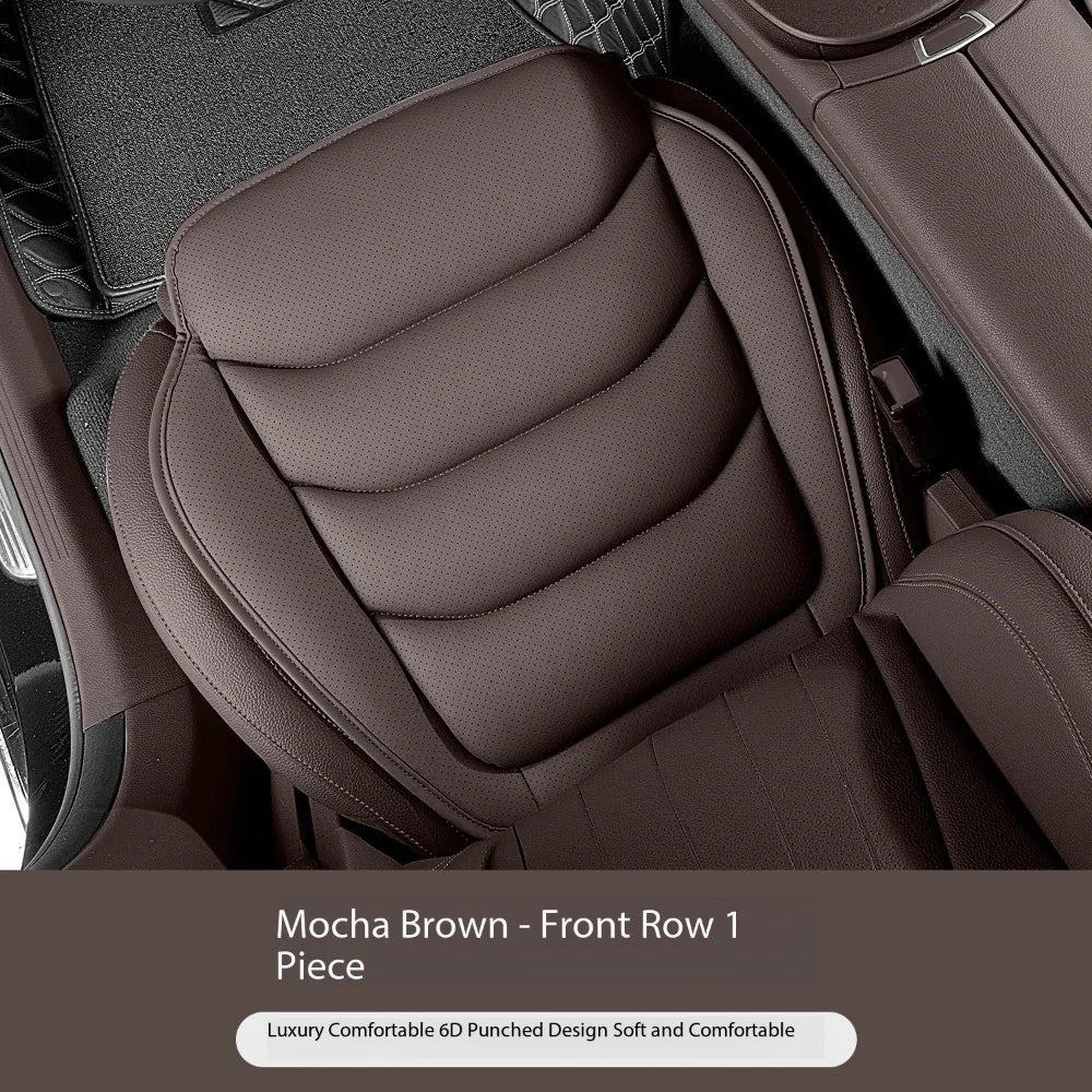 Universal Breathable Soft Leather Car Seat Cover – Non-Slip Protective Cushion for Car Interior - Delicate Leather