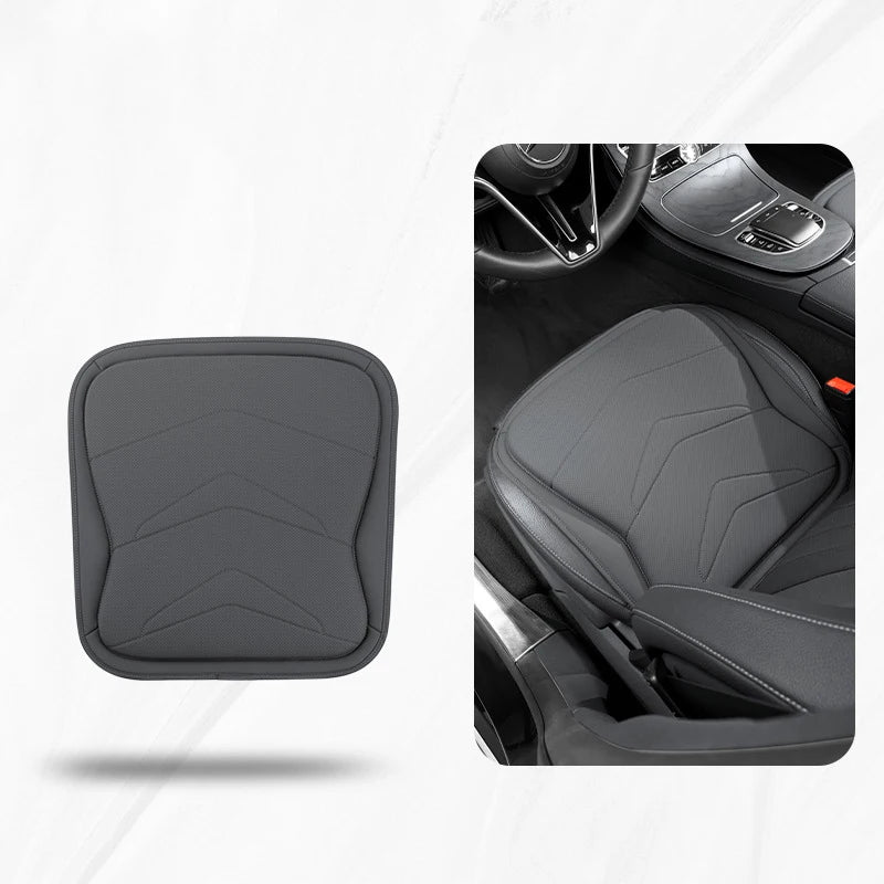 Nappa Leather Seat Cushion & Lumbar Support – Breathable Non-Slip Car Interior Pad - Delicate Leather