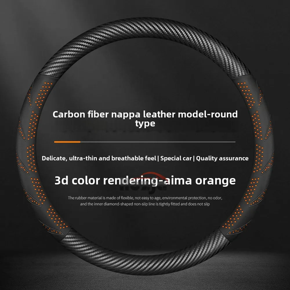 Universal Car Steering Wheel Cover – Anti-Slip, Protective Handle Cover, Compatible with Renault Models - Delicate Leather