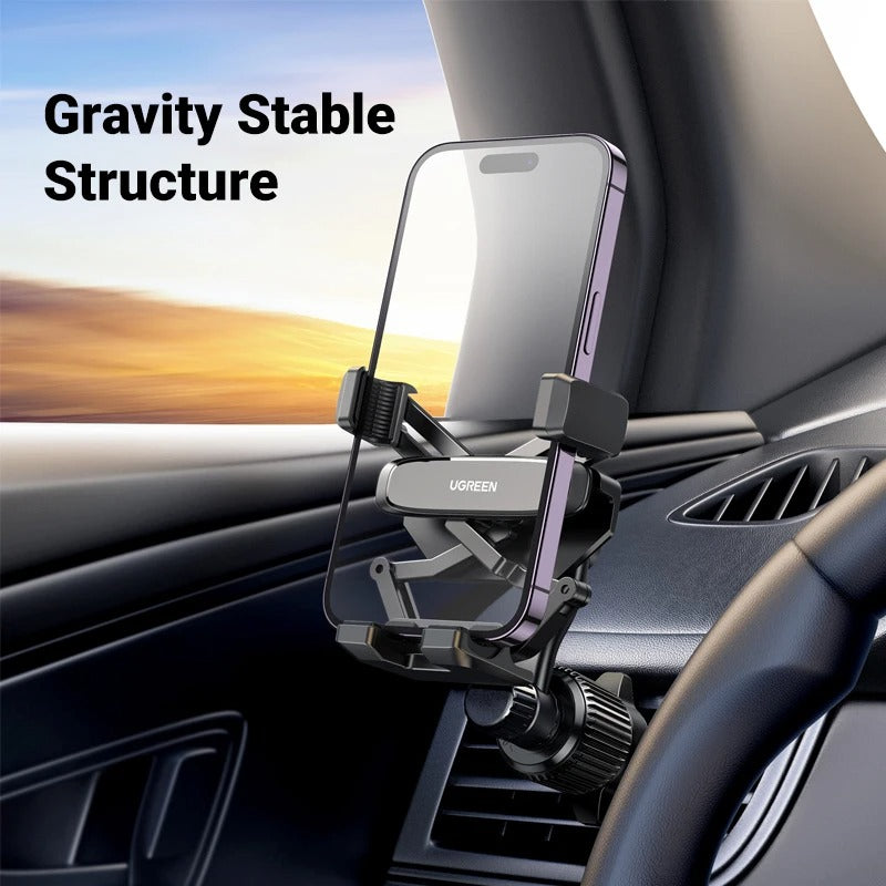 Gravity Car Phone Holder - 360° Rotating Air Vent Mount for iPhone, Xiaomi, Samsung, and More