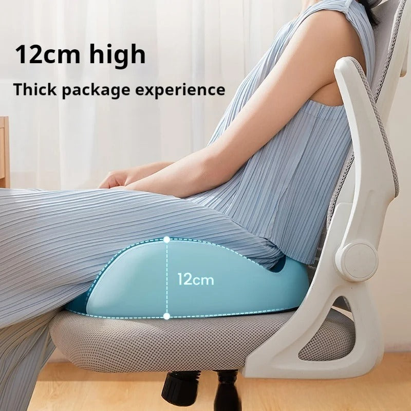 Memory Foam Office Chair Seat Cushion – Comfortable Donut Pillow with Washable Cover for Office, Home & Car - Delicate Leather
