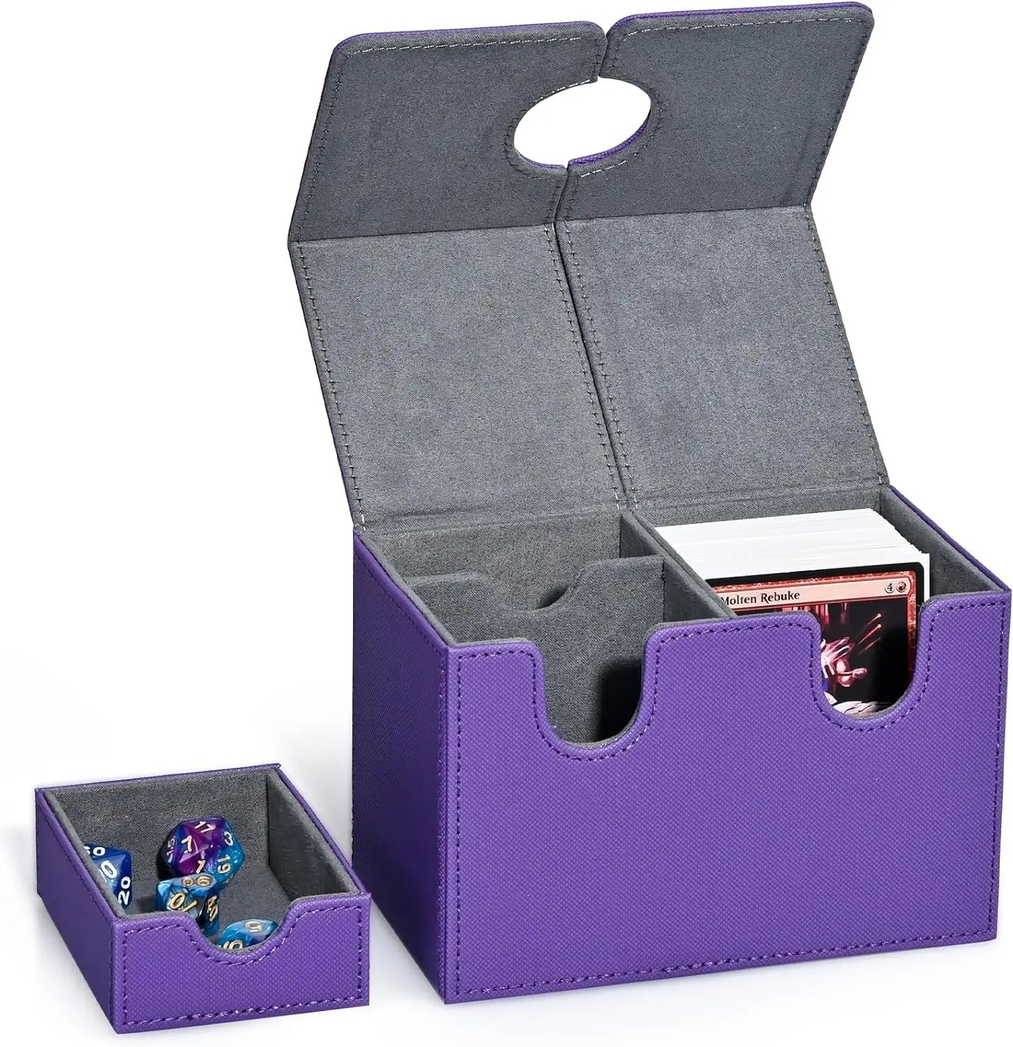 Card Deck Box Organizer Holder Storage for Commander MTG - Delicate Leather