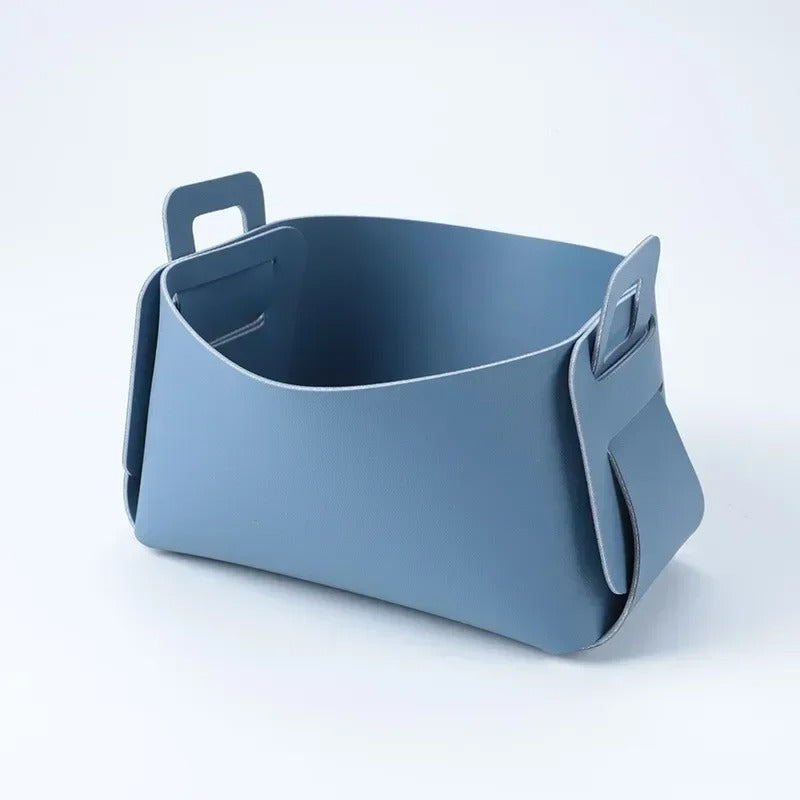 Desktop Large Storage Box - Leather Key Plate, Home Decoration Dice Plate, Key Wallet Coin PU Leather Folding Storage Box - Delicate Leather