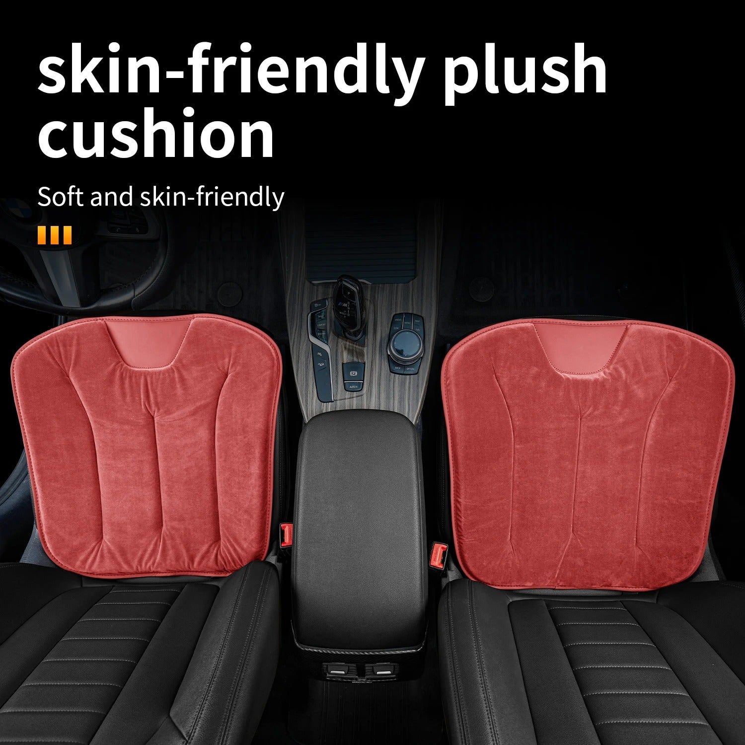 Car Seat Cushion – Non-Slip Chair Pad for Driving & Everyday Seating - Delicate Leather