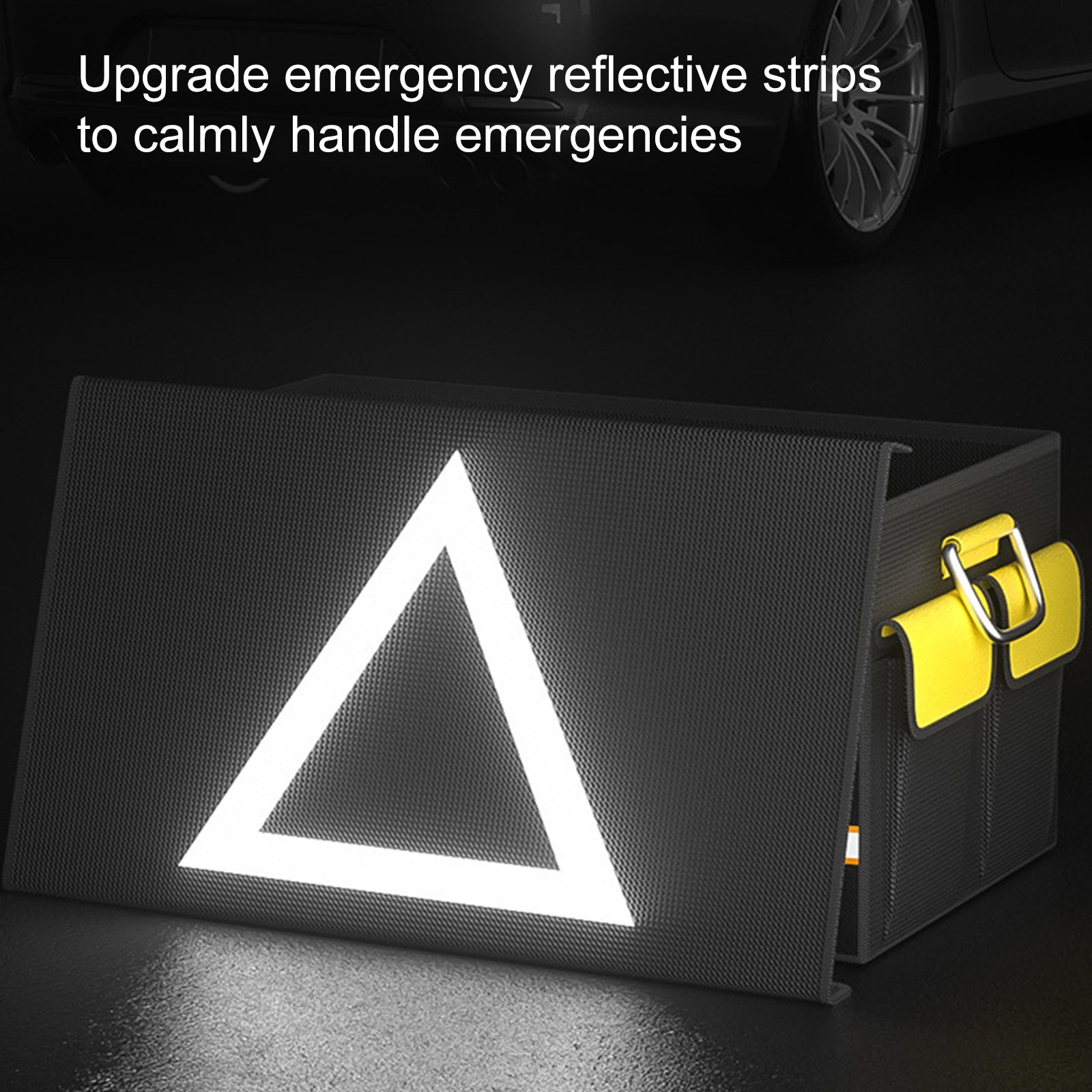 Car Trunk Storage Box - Portable Multipurpose Folding Storage Box for Outdoor Travel - Delicate Leather