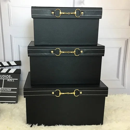 Luxury PU Leather Storage Bins with Handles – Colorful Organizer Containers for Home and Office - Delicate Leather