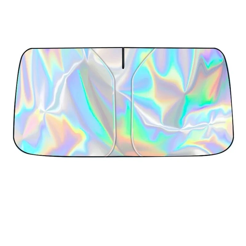 Front Windshield Sunshade – UV-Resistant Sun Visor Cover with Titanium Silver Coating - Delicate Leather