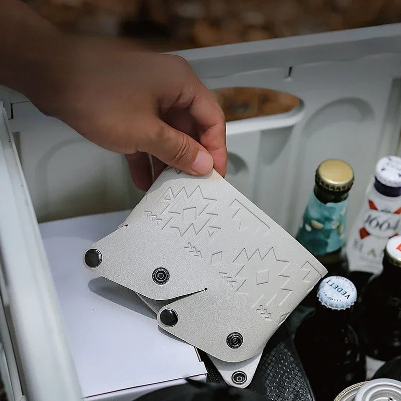 Flat Gas Tank Cover for Camping - Delicate Leather