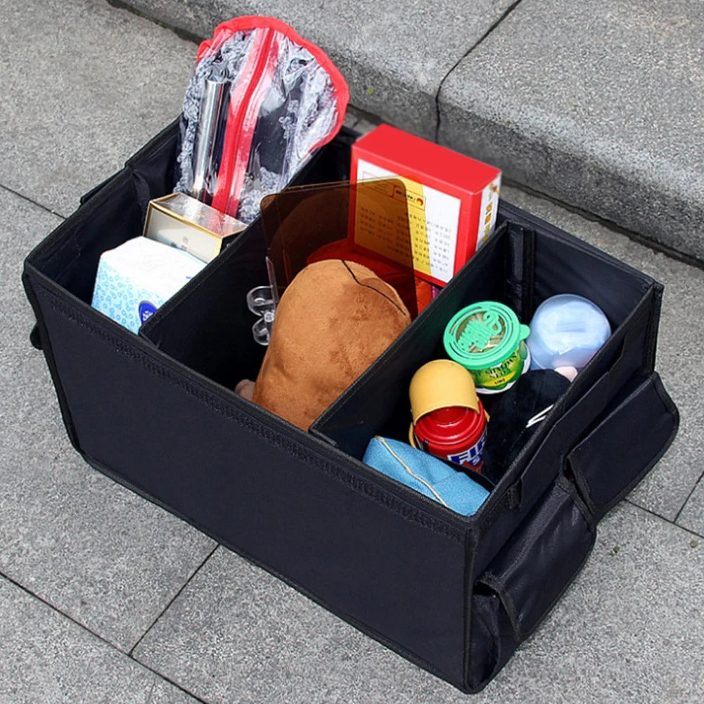 Foldable Car Trunk Storage Bag with Multi-Pockets – Large Capacity Oxford Trunk Organizer - Delicate Leather