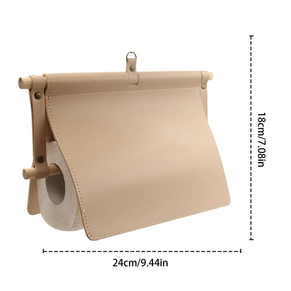 Camping Tissue Storage Box - Outdoor Household Leather Storage Bag for Dining and Travelling - Delicate Leather