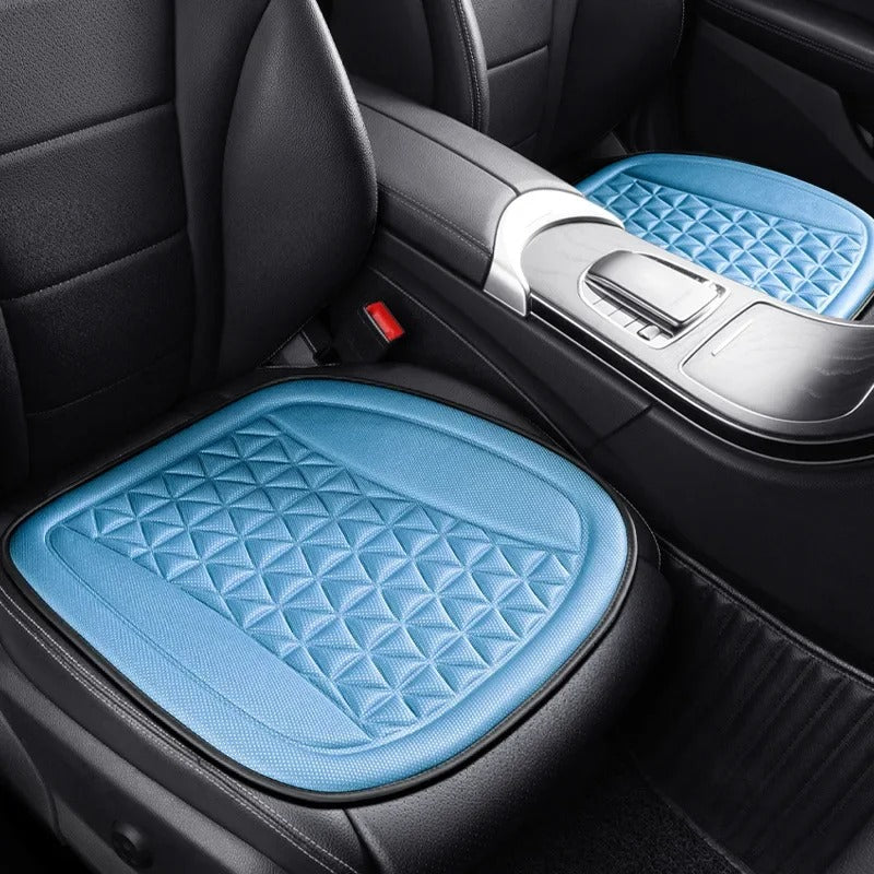 Car Seat Cushion with Memory Foam – Non-Slip Comfort Pad for Vehicle, Office Chair & Home Use - Delicate Leather