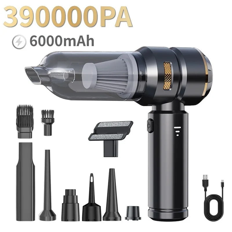 High-Power Cordless Car Vacuum Cleaner – Brushless Motor, Handheld Cleaning with Blower Function