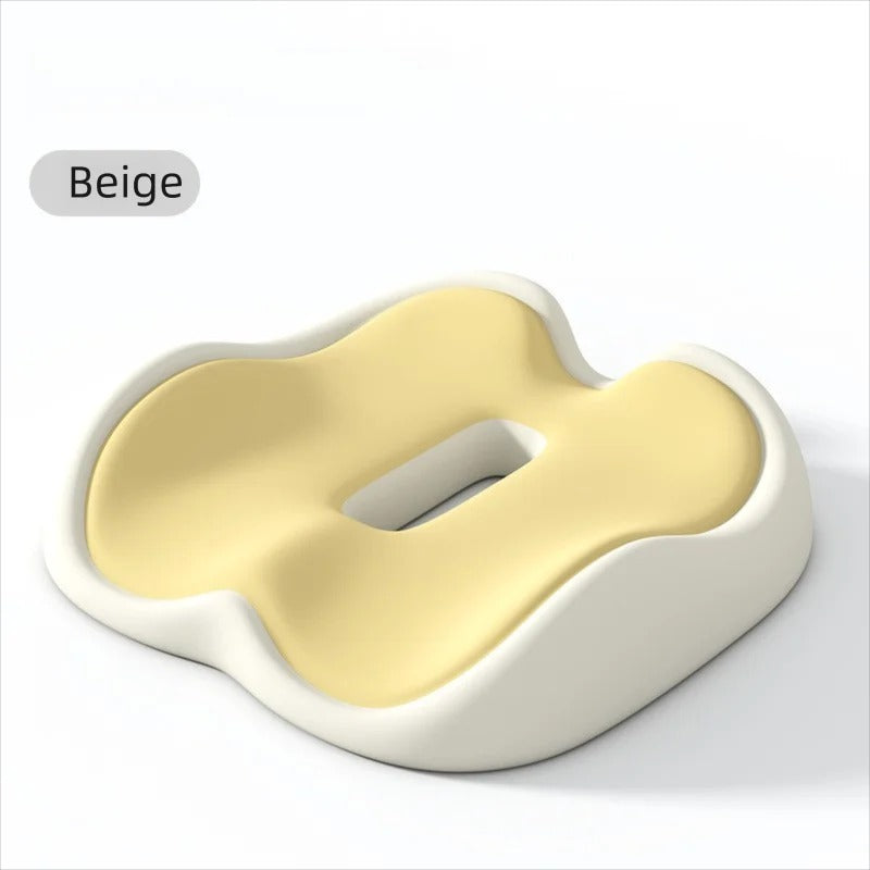 Memory Foam Seat Cushion – Non-Slip Chair Pad for Car, Office & Home - Delicate Leather