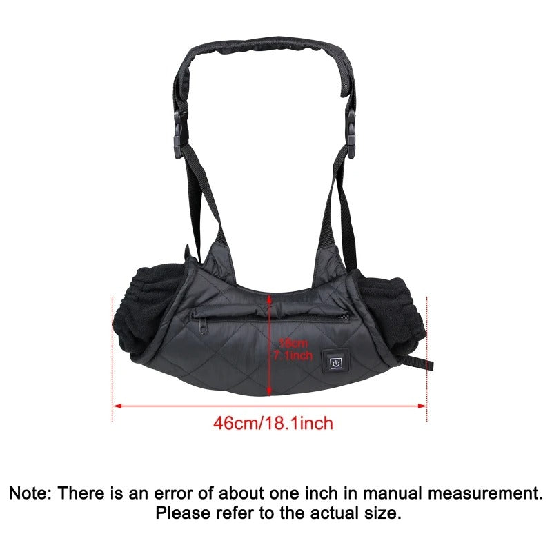 Electric Heated Pad Hand Warmer Bag, Heating Glove for Outdoor Camping with 3 Levels Heat Setting, USB Hand Warmer Heater - Delicate Leather