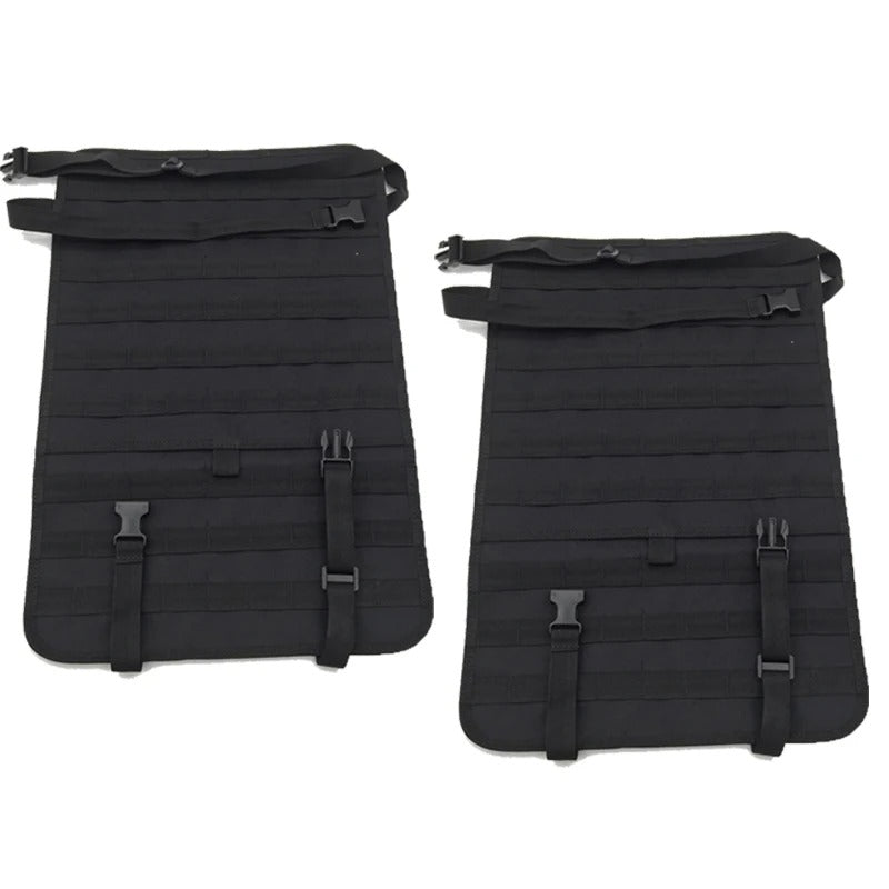 Tactical Car Seat Back Organizer with 5 Detachable Pouches - Delicate Leather