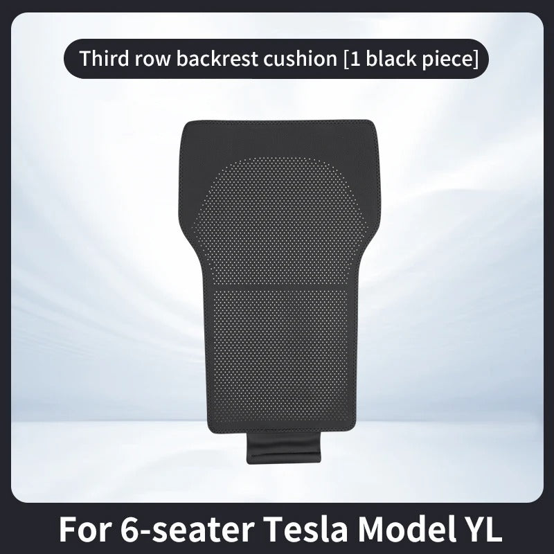 For 6-seater Tesla Model YL Car Seat Cushion Set – Front & Rear Seat Protection Cushions - Delicate Leather