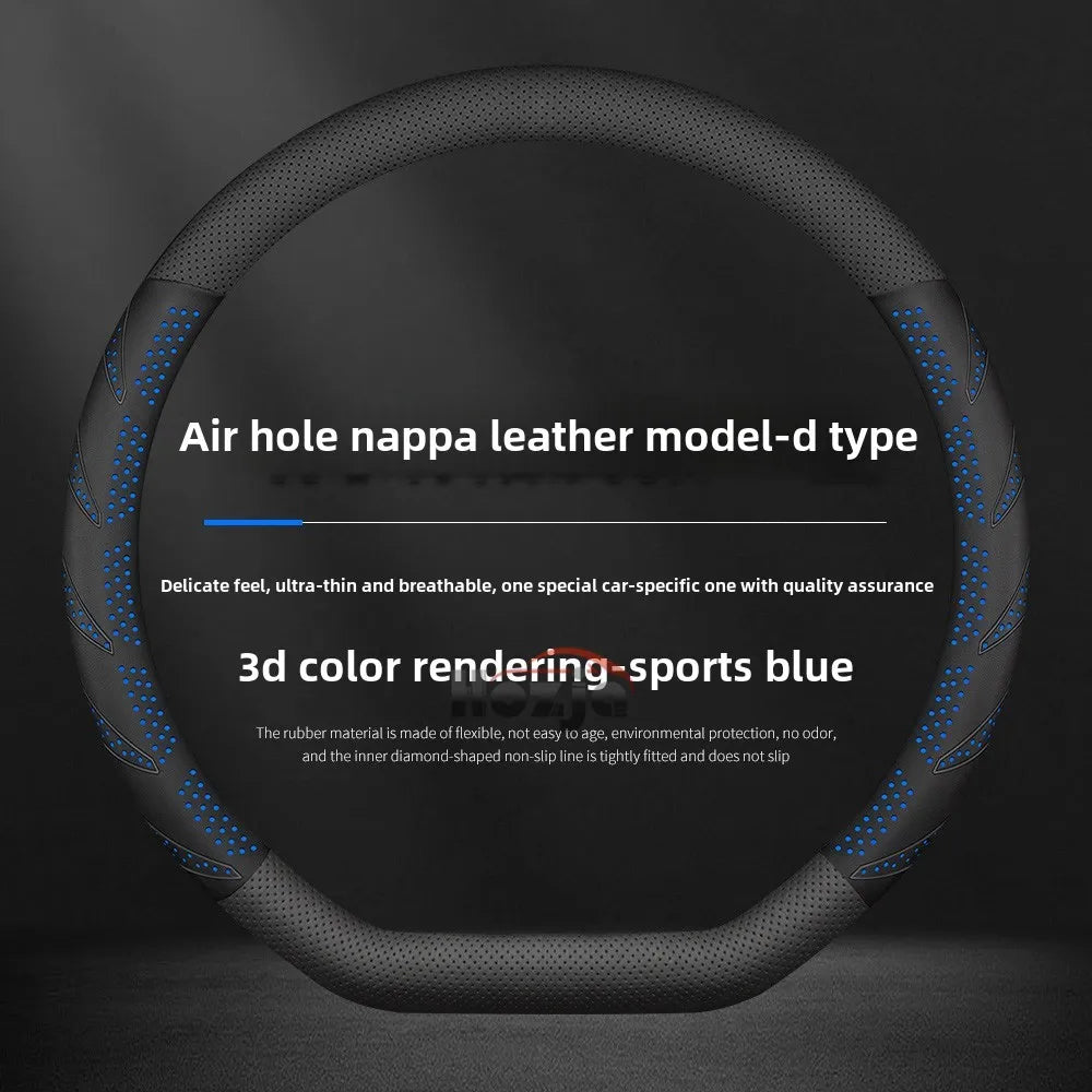 Universal Car Steering Wheel Cover – Anti-Slip, Protective Handle Cover, Compatible with Renault Models - Delicate Leather