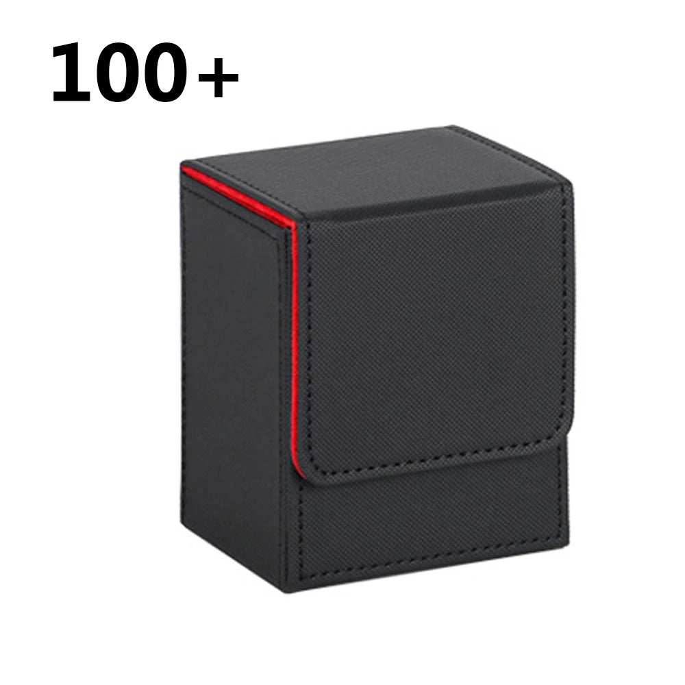 PU Leather Trading Card Box Collection Capacity Tarot Card Box Card Storage Box Game Card Set Storage Organizer - Delicate Leather