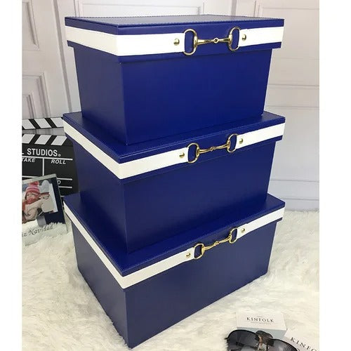 Luxury PU Leather Orange Storage Bins - Delicate Leather