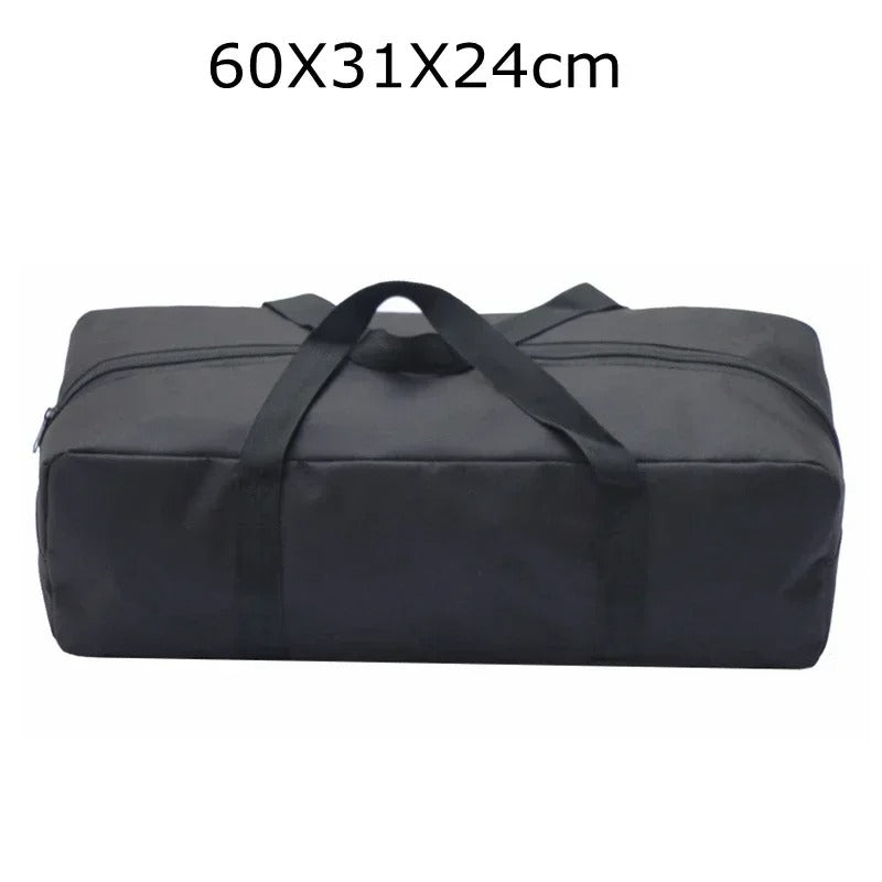 Outdoor 600D Camping Tent Storage Bag Oxford Black Camping Hiking Picnic Carry Bag Fishing Rod Tent Pole Widened And Thickened - Delicate Leather