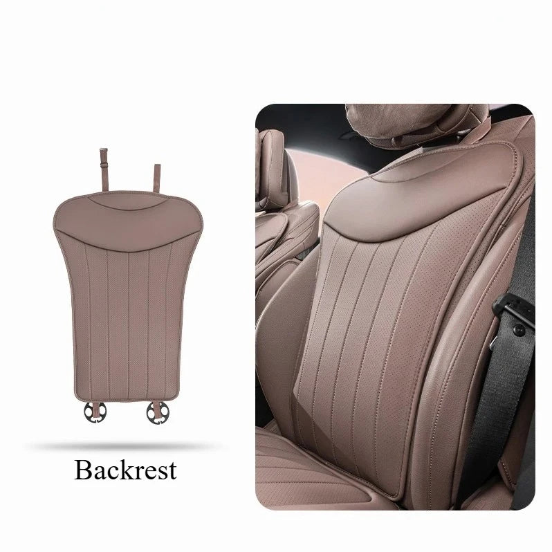 2025 Premium Nappa Leather Universal Car Seat Cushion – Breathable Perforated Design for All-Season Comfort – All-Season Universal Accessory - Delicate Leather