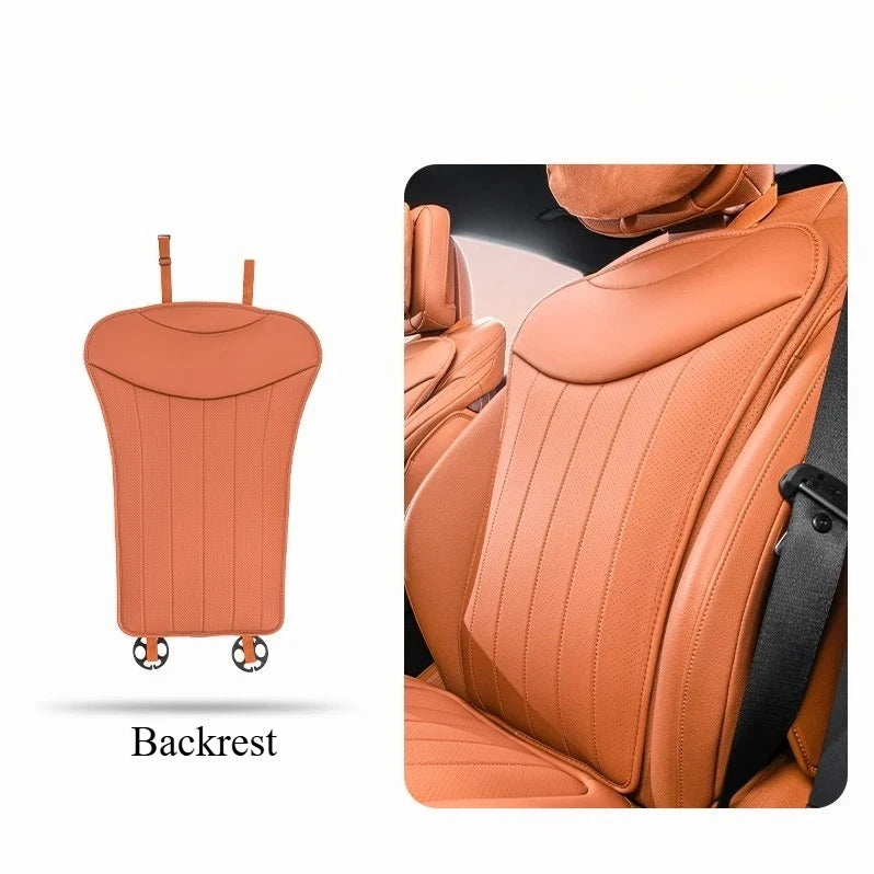 2025 Universal Car Seat Cushion – Premium Breathable Perforated Design for All-Season Comfort - Delicate Leather
