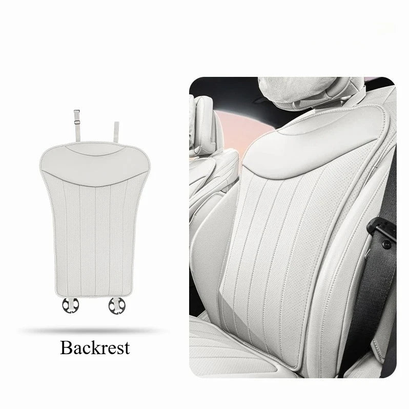 2025 Premium Nappa Leather Universal Car Seat Cushion – Breathable Perforated Design for All-Season Comfort – All-Season Universal Accessory - Delicate Leather