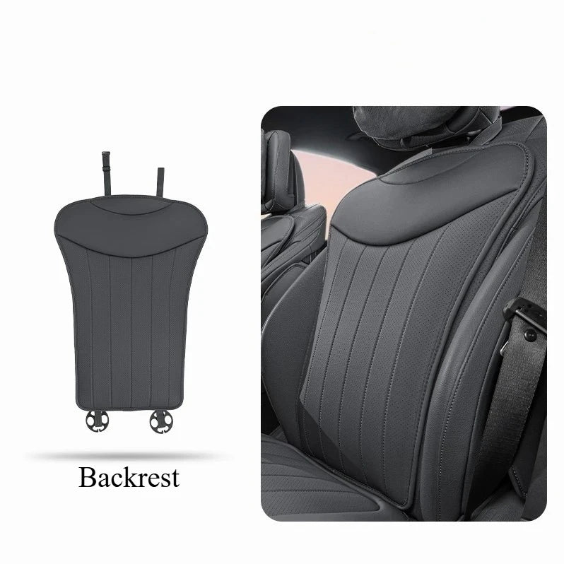 2025 Premium Nappa Leather Universal Car Seat Cushion – Breathable Perforated Design for All-Season Comfort – All-Season Universal Accessory - Delicate Leather