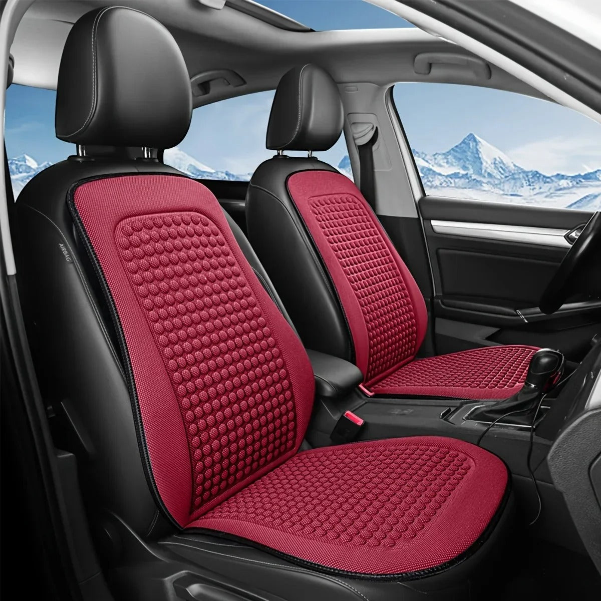 Summer Gel Car Seat Cushion – Breathable Ice Silk Cooling Seat Pad - Delicate Leather