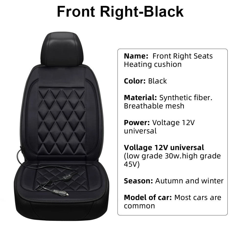 12V Car Power Pad Cover – Cotton Fiber Universal Interior Mat for Winter Use - Delicate Leather